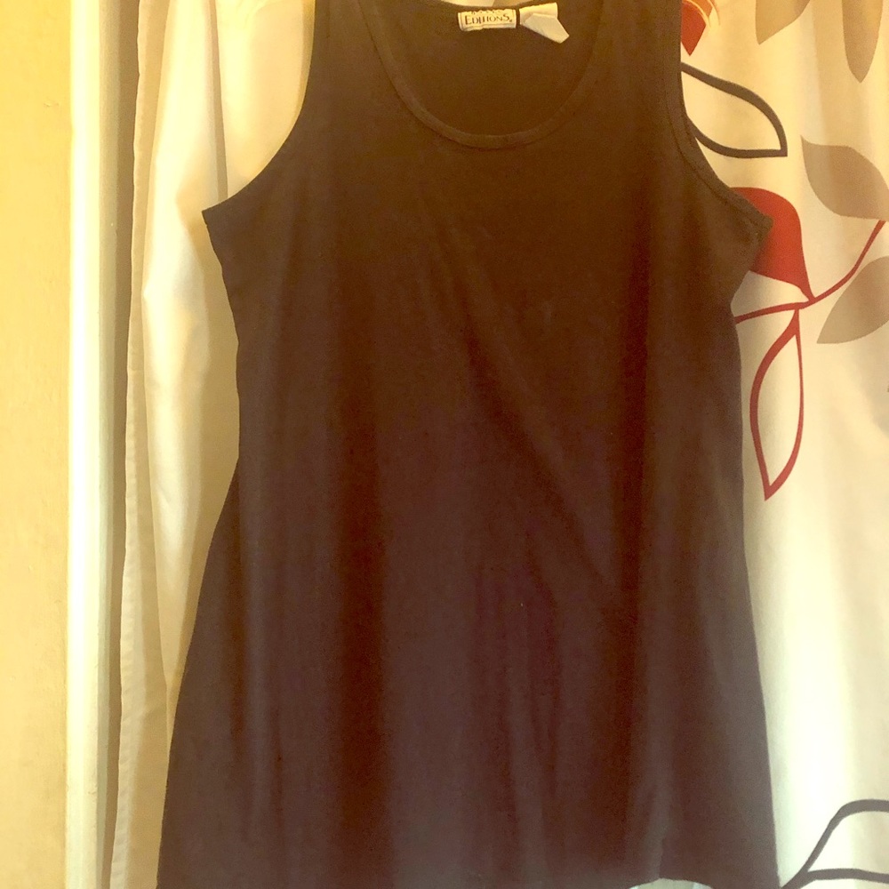 Basic Editions women black sleeveless sundress.